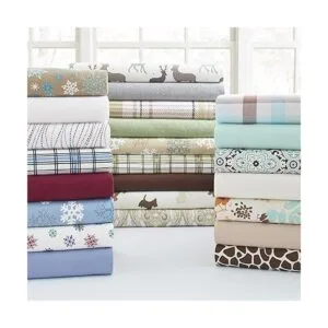 Pointehaven FlannelCKGSnowFlakes Juego de sábanas de_3