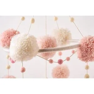 Mud Pie PomPom Mobile Rosa_4