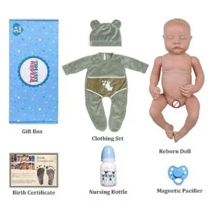 JIZHI Lifelike Reborn Baby Dolls Boy 17Inch Baby Soft_6