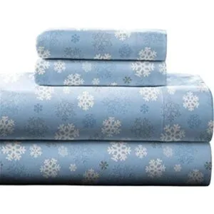 Pointehaven FlannelCKGSnowFlakes Juego de sábanas de_1