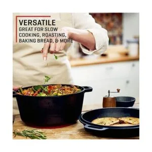 Uno Casa Horno holandés de hierro fundido 2 en 1 Olla_4