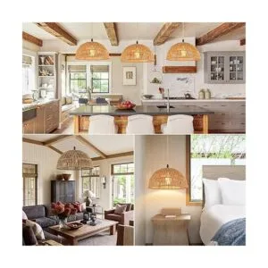 Lámpara colgante enchufable luces colgantes con cable de_7