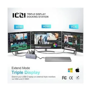 Estación de acoplamiento para laptop adaptador USB C a_2