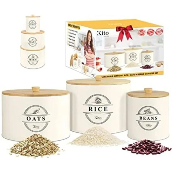 Kito LIVING Recipientes de almacenamiento de frijoles de_1