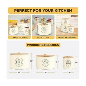 Kito LIVING Recipientes de almacenamiento de frijoles de_5