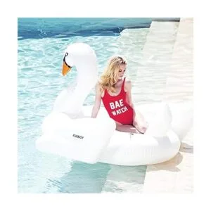 Funboy Flotador inflable gigante convertible de cisne_3