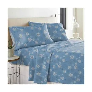 Pointehaven FlannelCKGSnowFlakes Juego de sábanas de_2
