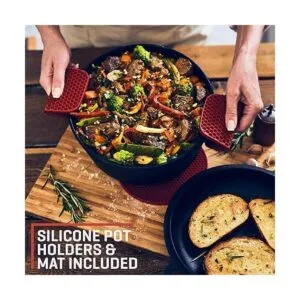 Uno Casa Horno holandés de hierro fundido 2 en 1 Olla_6