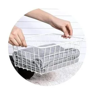 Redrubbit Cestas de alambre de metal cubos organizadores_7