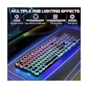 YSCP Teclado mecánico para juegos estilo máquina de_2