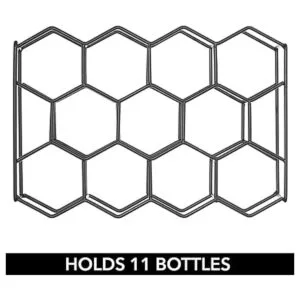 mDesign Estante hexagonal de metal para vino de 3 niveles_4