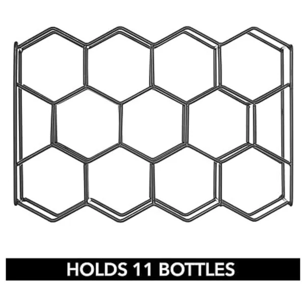 mDesign Estante hexagonal de metal para vino de 3 niveles_4