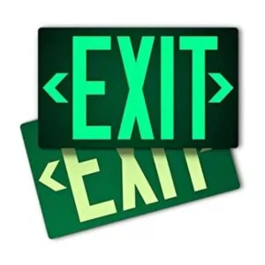 Letrero de salida fotoluminiscente de aluminio parte_1