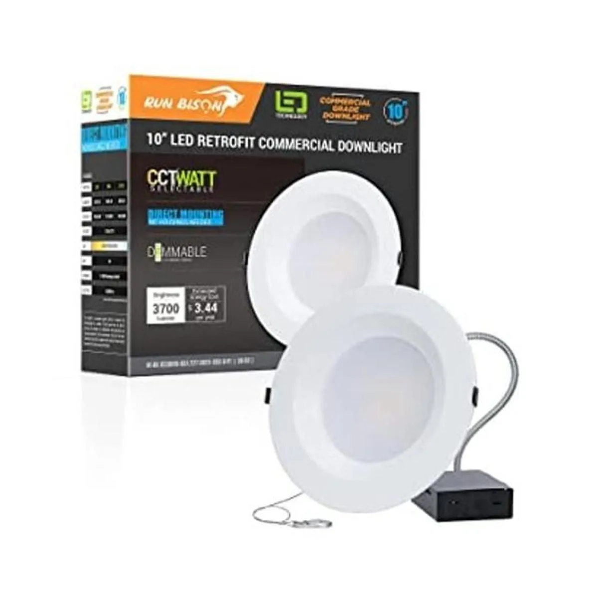 Downlight comercial LED empotrable de 10 pulgadas con caja_1