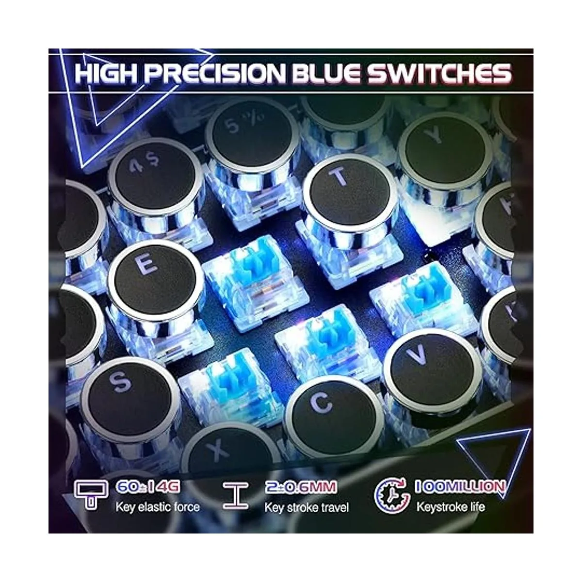 YSCP Teclado mecánico para juegos estilo máquina de_3