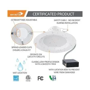 Downlight comercial LED empotrable de 10 pulgadas con caja_3