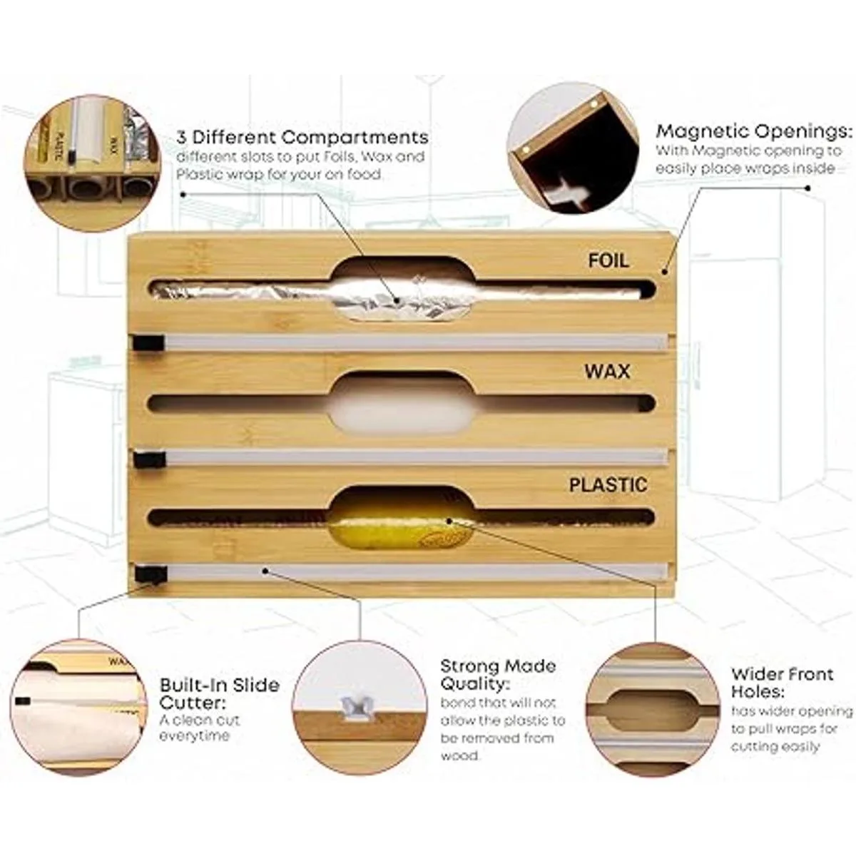 Sorbet Peony Organizador de papel de aluminio y plástico_5
