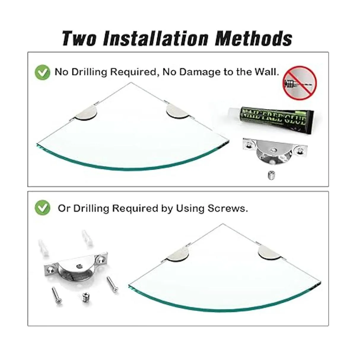 AlaKong Juego de 3 estantes de esquina de ducha para_7