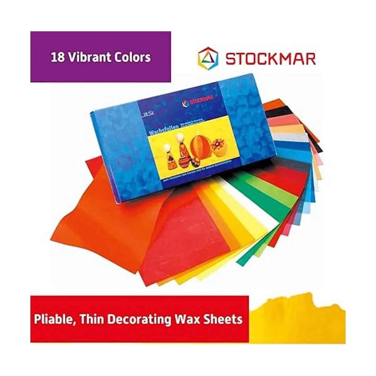 Stockmar cera de abejas decoración natural Hojas 18 varios_3