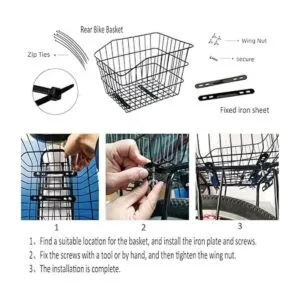 Hoobbii Cesta trasera para bicicleta impermeable de_5
