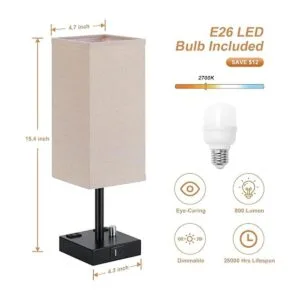 Juego de 2 lámparas de mesita de noche totalmente_4