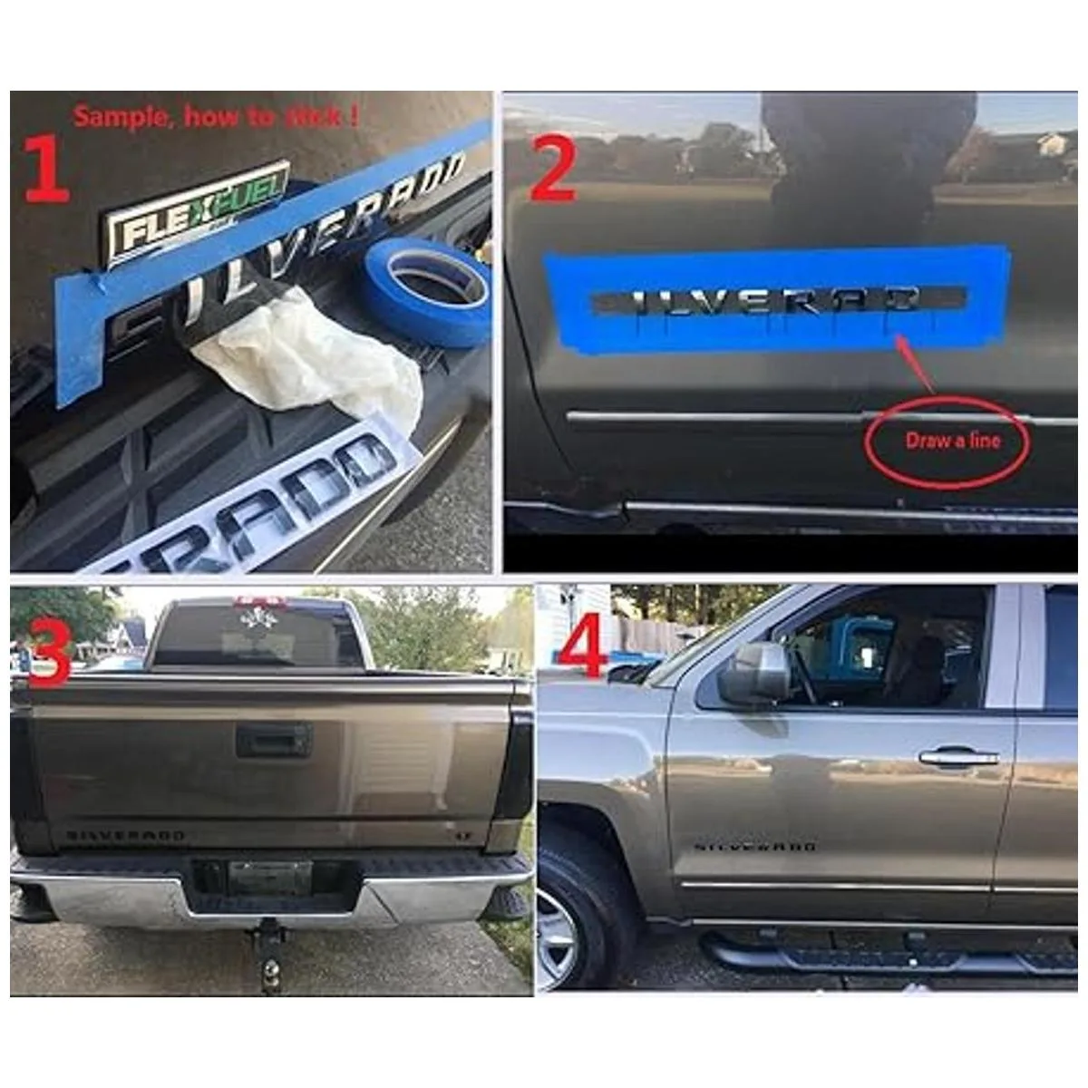 yoaoo 3 x OEM cromado Suburban placa Carta de aleación de_5