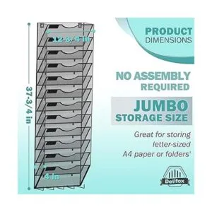 Organizador de archivos de malla metálica para colgar en_2