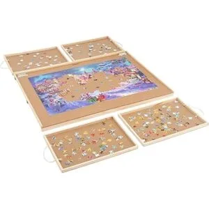 Lavievert Rompecabezas de madera con superficie de trabajo_2