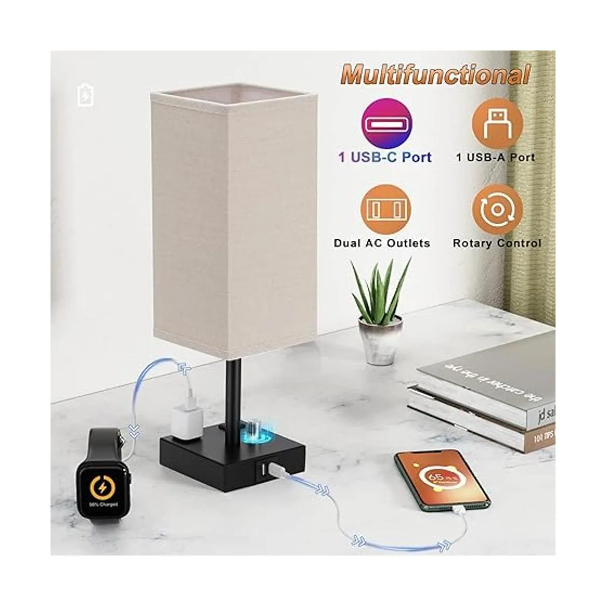 Juego de 2 lámparas de mesita de noche totalmente_2