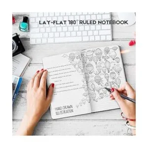 Huhuhero Paquete de 10 cuadernos clásico a rayas papel_5