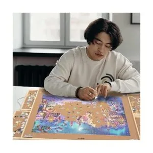 Lavievert Rompecabezas de madera con superficie de trabajo_6