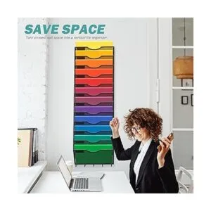 Organizador de archivos de malla metálica para colgar en_5