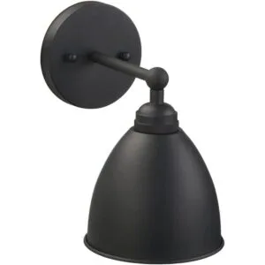 Phansthy Lámpara de pared industrial de granero negro mate_7