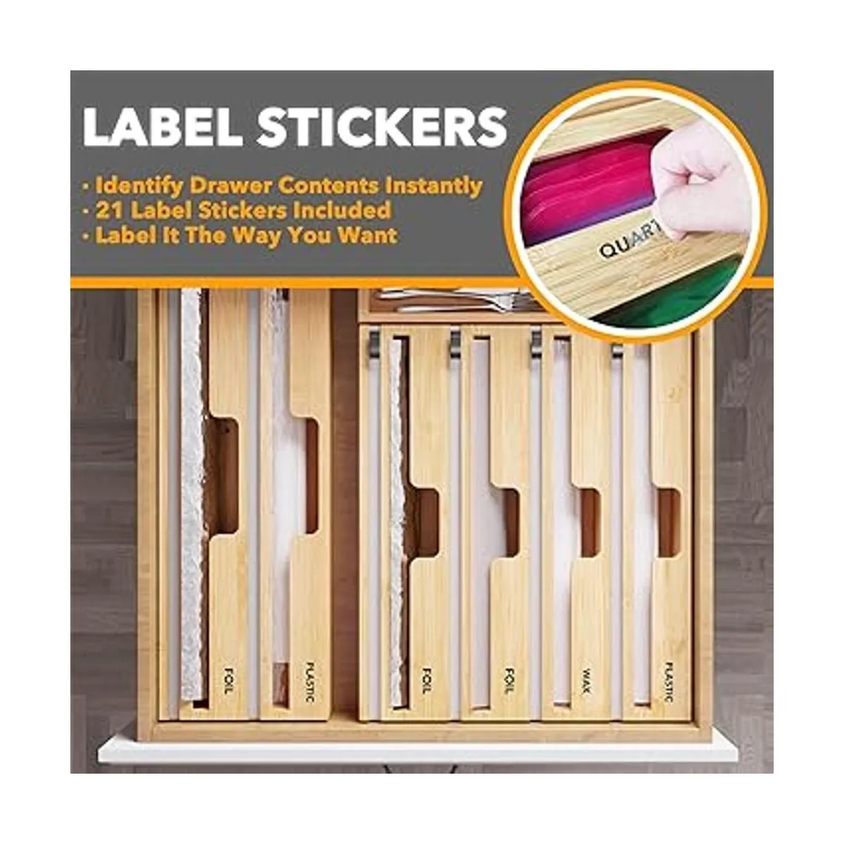 SpaceAid WrapNeat Dispensador de envoltura 4 en 1 con_4