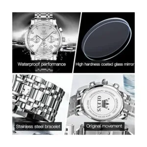 OLEVS Men Multifunction Watch Multi Dial Waterproof_5