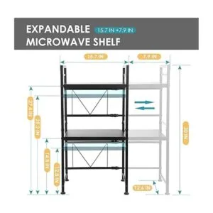 DOLALIKE Estante para horno de microondas soporte_3