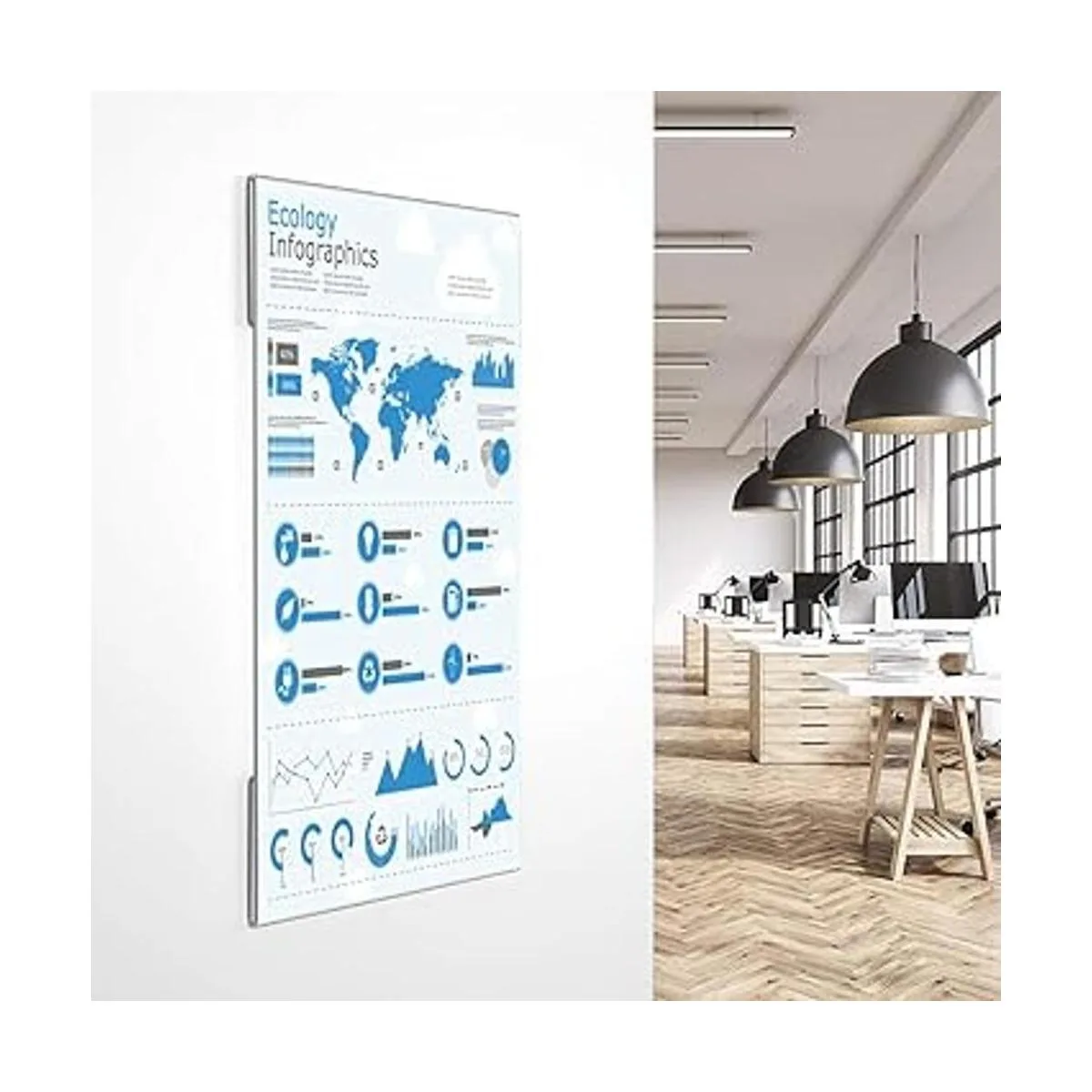 HIIMIEI Paquete de 12 soportes de pared de acrílico_5