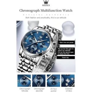 OLEVS Men Multifunction Watch Multi Dial Waterproof_6