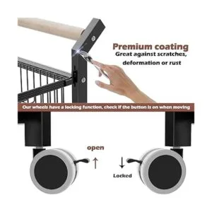 COVAODQ Storage Cart Fruit Basket 4Tier Rolling Utility_3
