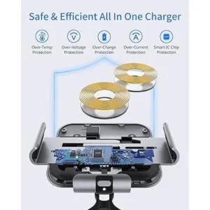 JOYVEVA Cargador inalámbrico de auto de doble bobina para_6