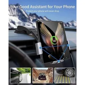 JOYVEVA Cargador inalámbrico de auto de doble bobina para_4