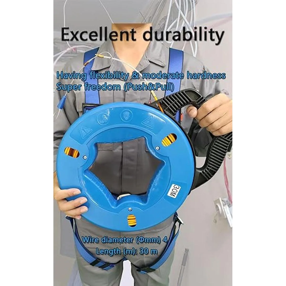 Extractor de alambre de acero con cinta de pescado de_5