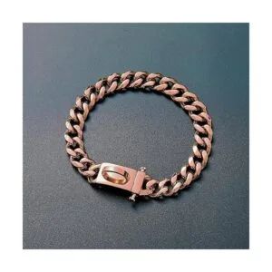 Collar de perro cubano de lujo de oro rosa de 18 quilates_6