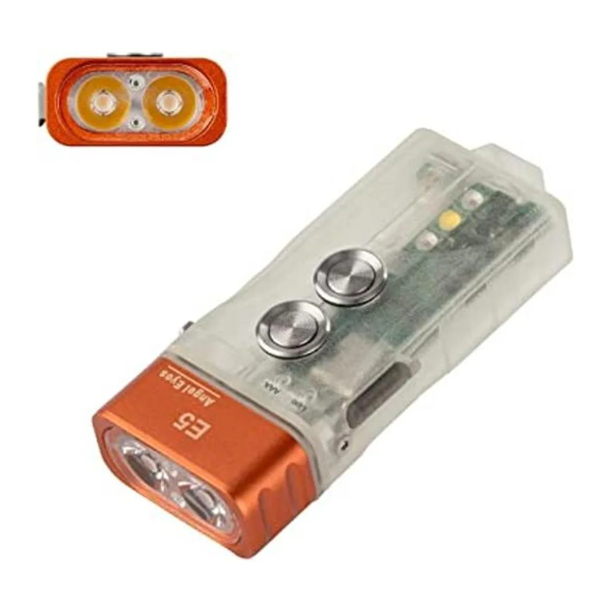 RovyVon Linterna con llavero E5 doble fuente de_1