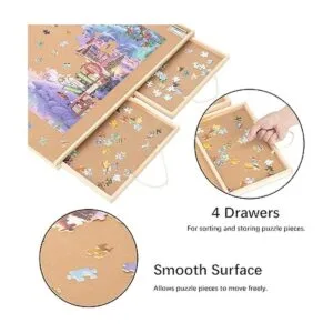 Lavievert Rompecabezas de madera con superficie de trabajo_3