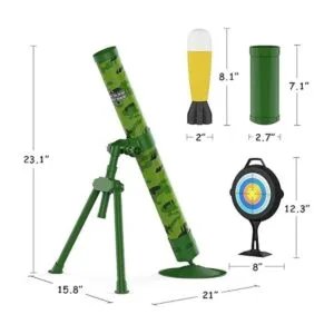 ABCaptain Juego de lanzador de mortero cohetes de espuma_5