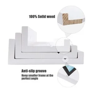 Estantería blanca para niños estantes flotantes de pared_4