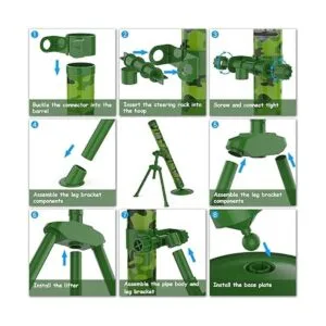 ABCaptain Juego de lanzador de mortero cohetes de espuma_6