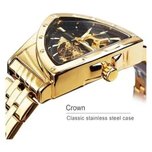 Reloj mecánico automático triangular Gold Shield esfera_3