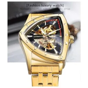 Reloj mecánico automático triangular Gold Shield esfera_2
